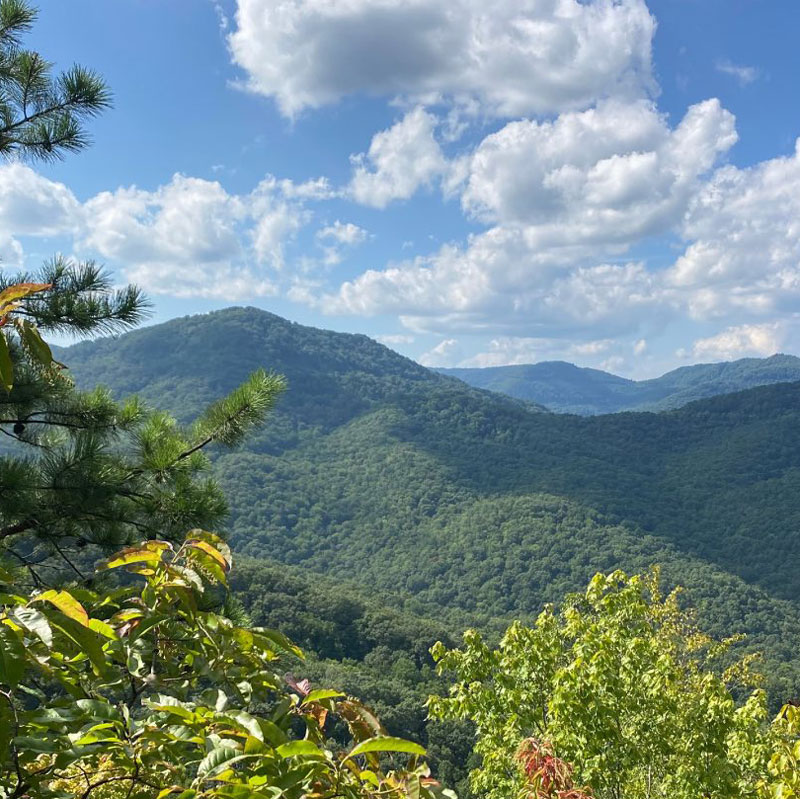 View of the Cumberland Gap from the Cumberland Trail