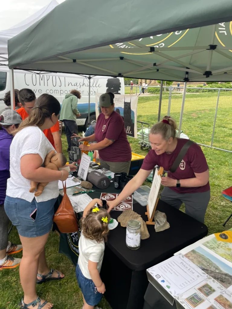 CTC staff talking with visitors
