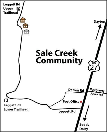 Road map to Leggett Road Upper and Lower Trailheads (Don Deakins)