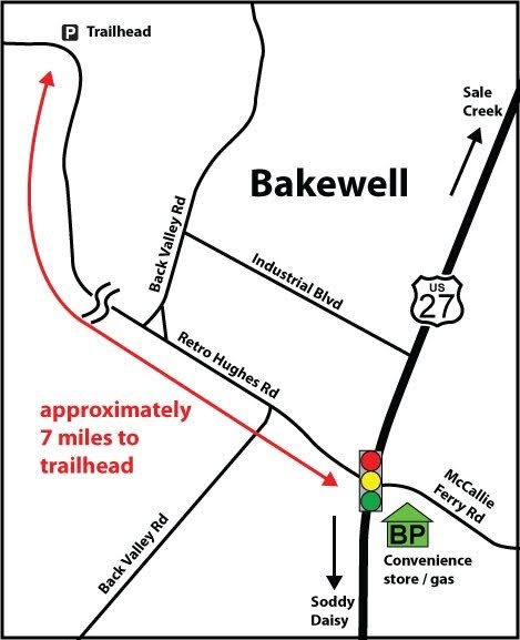 Road map to Retro Hughes Trailhead (Don Deakins)
