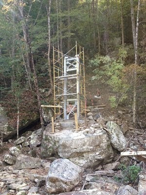 Big Soddy Bridge south tower under Construction (TC Varner)