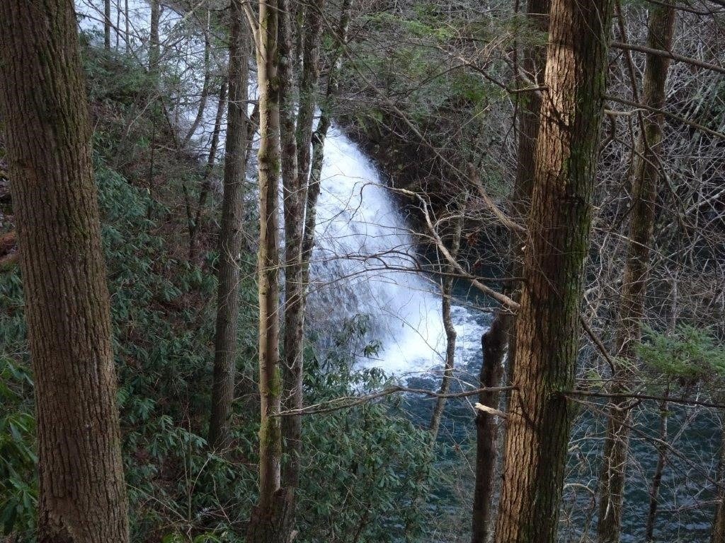 Looking down to the right to Stinging Fork Falls at Mile 5.1 (Frank Jamison)