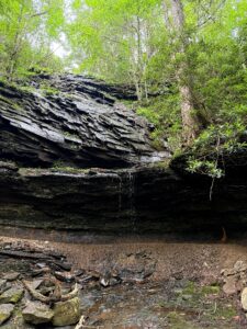 The CT going behind a waterfall